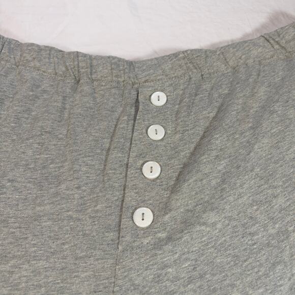 Anthropologie womens button front wide leg grey lounge pants. Size L - Picture 3 of 6